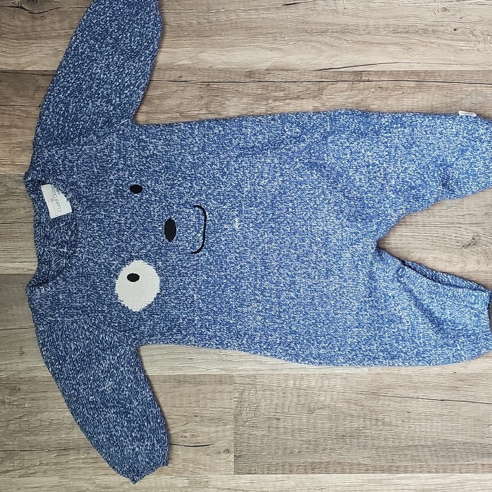 Cuddl Duds Baby sweater jumpsuit romper Size 3 months